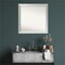 Brushed Sterling Silver Non-Beveled Custom Framed Bathroom Vanity Wall Mirror